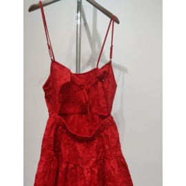 Summer Print Red Halter Dress