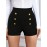 Double Breasted High Waist Shorts, Versatile Shorts For Spring & Summer, Women's Clothing