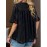 Womens 3/4 Bell Sleeve Blouse Summer Crewneck Lace Tops Floral Shirts